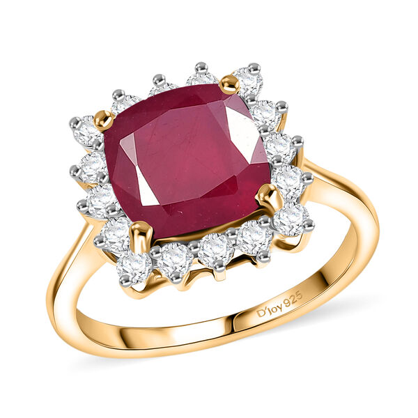 D'Joy AA afrikanischer Rubin und Moissanit Ring - 5,64 ct. image number 3