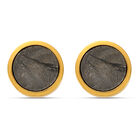 Meteorit Ohrstecker 925 Silber vergoldet ca. 6,14 ct