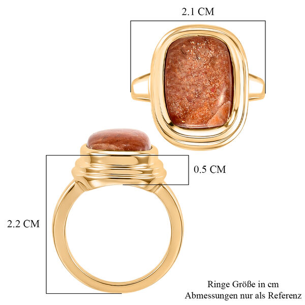 Korevora Sonnenstein Solit&auml;r Ring 925 Silber vergoldet  ca. 6,83 ct image number 7