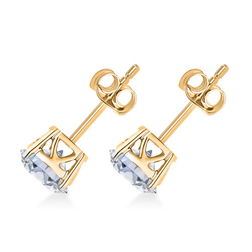 LUXURIANT DIAMOND- SGL zertifizierte VS-EF Labor Diamant-Ohrringe in 585 Gelbgold - 1 ct. image number 10