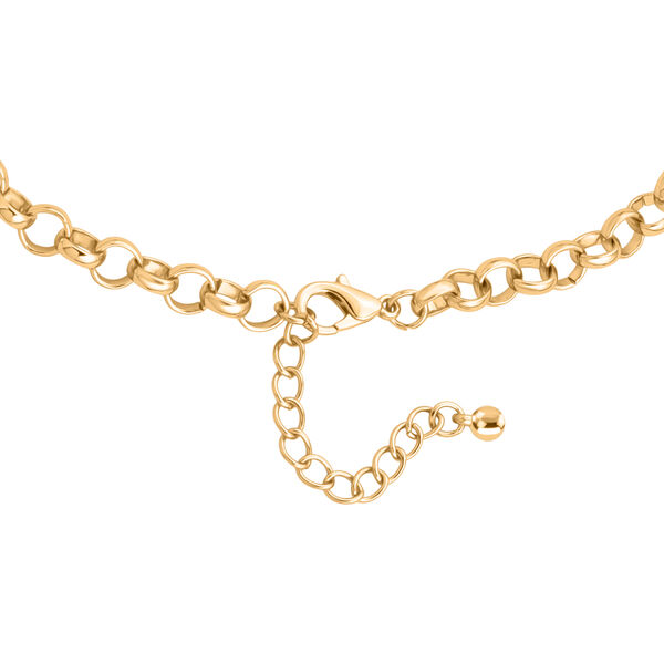 Schwarze Kristall Halskette ca. 50 cm + 5 cm Extender, Gelb image number 5