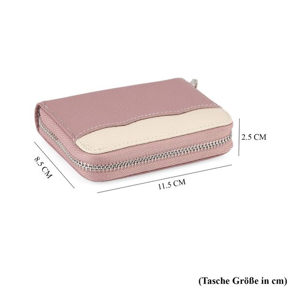 Echtleder-Geldb&ouml;rse, RFID-Schutz, 11,5x8,5x2,5cm, Pink image number 7