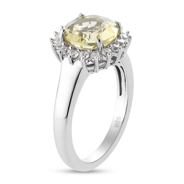 2er-Set Ouro Verde-Quarz-Ring und Anhänger, 925 Silber platiniert ca. 4,00 ct image number 6