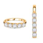 2er Set - Moissanit Anhänger und Ring (Größe 16.00), 925 Silber 750 Gelbgold Vermeil ca. 2.50 ct