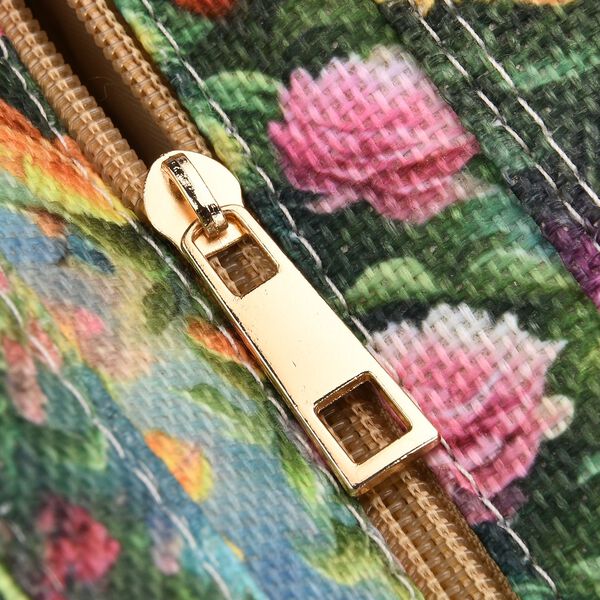 Pfau Muster Design Set, Shopper und Handy Umhängetasche, 40 x 12 x 35 cm, Mehrfarbig image number 8