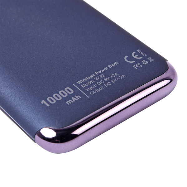 Kabellose PowerBank mit Bildschirmanzeige, 10000mAh, Blau image number 5