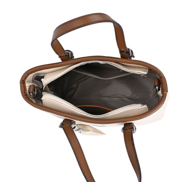 Crossbody Bag mit Designer-Anh&auml;nger in Kreuzform, Beige image number 7