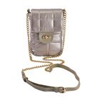 Gesteppte Puffy Crossbody Tasche mit RFID Schutz, Wasserabweisend, 14x20x3.5cm, Bronze