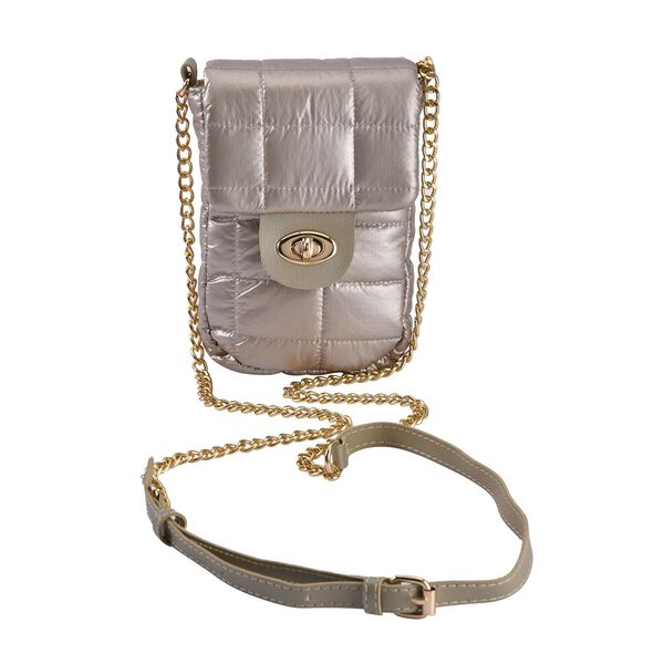 Gesteppte Puffy Crossbody Tasche mit RFID Schutz, Bronze image number 0