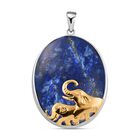 Lapislazuli Anh&auml;nger 925 Silber bicolor ca. 71,00 ct