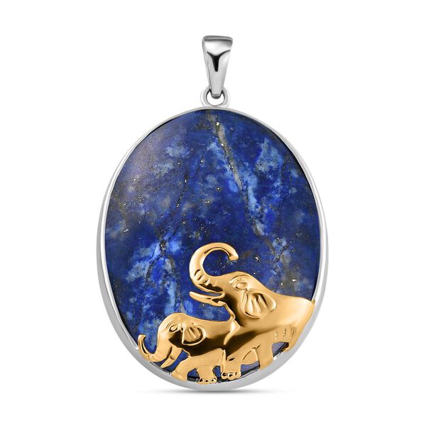 Lapislazuli Anh&auml;nger 925 Silber bicolor ca. 71,00 ct image number 0