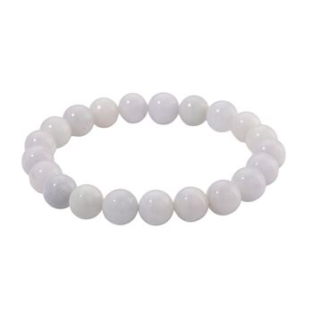 Flexibles, nat&uuml;rliches wei&szlig;es Jade Armband - 180 ct.