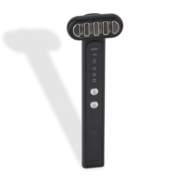 BEAUTECH Gesichts und Augenmassageger&auml;t, 360 Grad Kopf, EMS Technologie, 8,2x3,2x2,3 cm, Schwarz