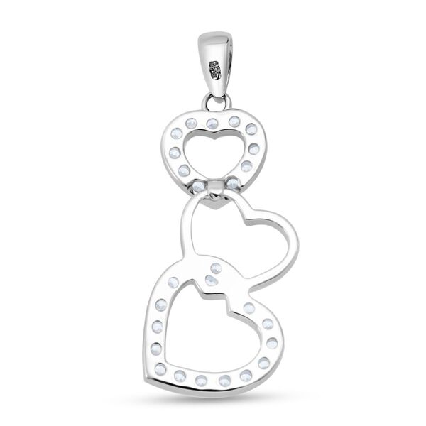 Lustro Stella Weißer Zirkonia Anhänger 925 Silber rhodiniert image number 4