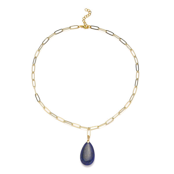 Lapislazuli Halskette, 50 cm, Messing ca. 43.00 ct