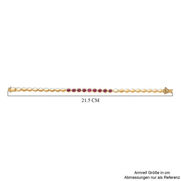 Afrikanischer Rubin (Fissure gef&uuml;llt) Armband ca. 20 cm 925 Silber Gelbgold Vermeil ca. 4.07 ct image number 5