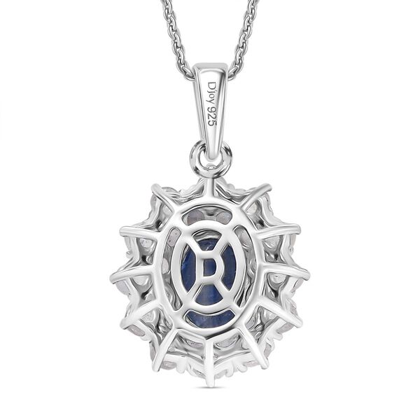 D'Joy AA Natürlicher Kaschmir Kyanit und Regenbogen Mondstein Anhänger mit 50cm Kette - 2,89 ct. image number 5