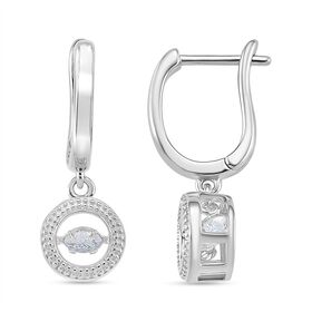 RADIANTA GRA zertifiziert Moissanit (D-VVS) Ohrringe 925 Silber rhodiniert ca. 0.48 ct