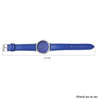Strada - Schlichte Uhr mit Sternenstaub Effekt, Modernes PU-Leder Armband, wasserdicht, japanisches Uhrwerk, Blau image number 7