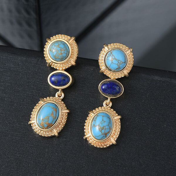 EverTrue blaue Türkis und Lapislazuli Ohrringe - 5,39 ct. image number 1