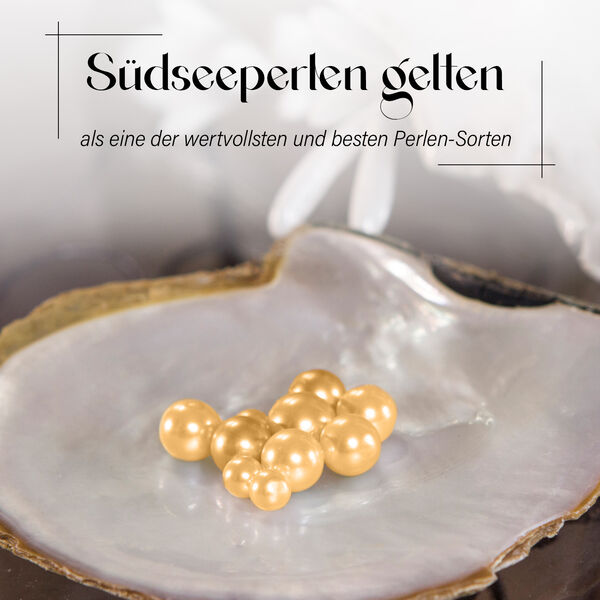 ILIANA AAA goldene Südseeperlen-Ohrringe image number 4