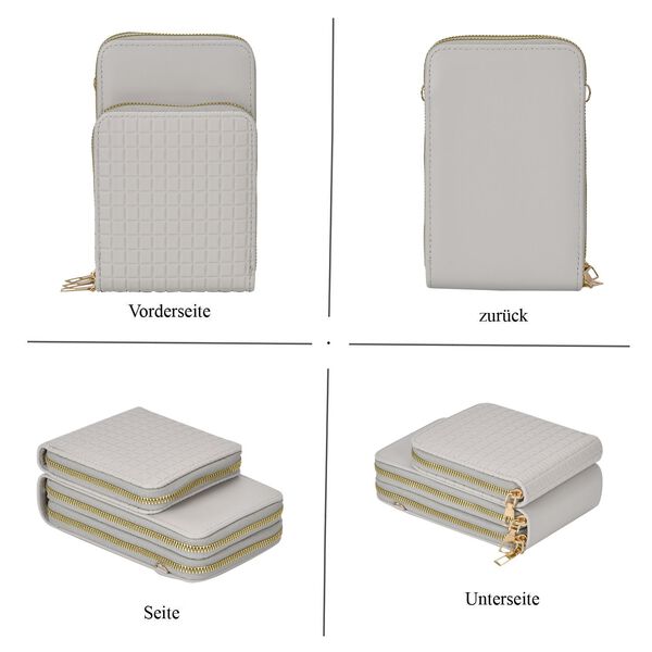 Moderne Umhängetasche mit RFID-Schutz, hellgrau image number 2