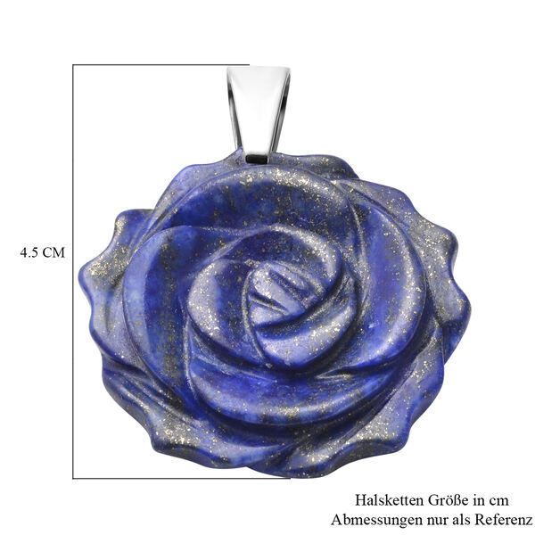 Lapislazuli Halskette 38 cm Edelstahl ca. 95,00 ct image number 4