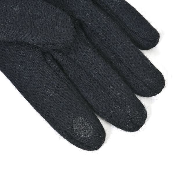 LA MAREY Handschuhe mit Kunstfell Bord&uuml;re, Schwarz image number 6