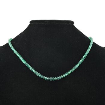 RHAPSODY zertifiziert und gepr&uuml;ft AAAA Smaragd Halskette in 950 Platin, 45 cm - 70 ct.