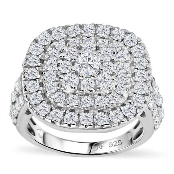 J Francis gefertigt mit SWAROVSKI- Swarovski Zirkonia Halo Cluster Ring image number 5