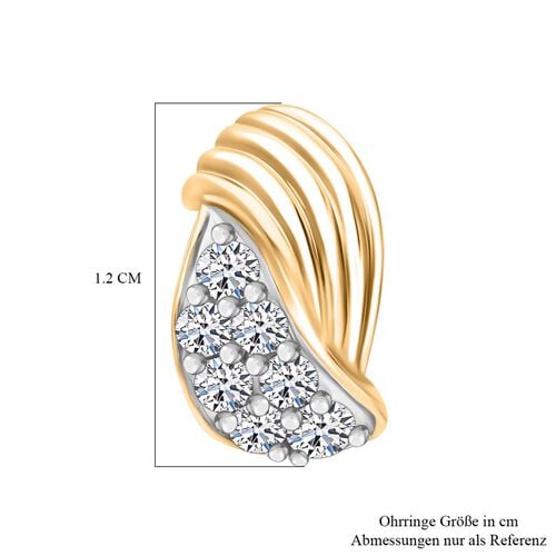 LUXURIOUS DIAMOND -Lab Grown Diamant SI Ohrringe 925 Silber 750 Gelbgold Vermeil ca. 0.50 ct image number 5