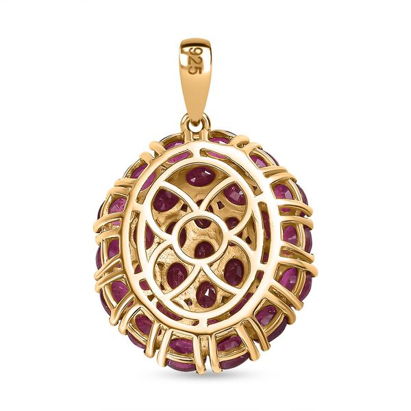 Afrikanischer Rubin-Anhänger 925 Silber 750 Gelbgold Vermeil ca. 7.72 ct image number 5