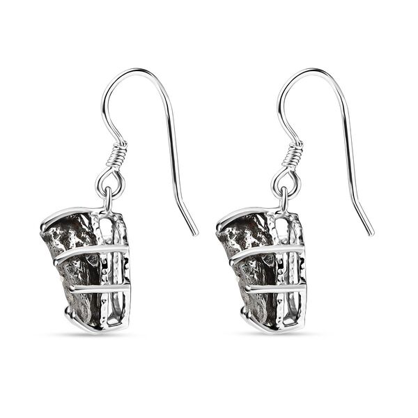 Muonionalusta Meteorit Ohrringe 925 Silber rhodiniert ca. 31.89 ct image number 5