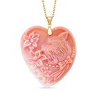 Natürlicher Rosa Königsmuschel Perle Schmuckset 925 Silber vergoldet ca. 70,00 ct.