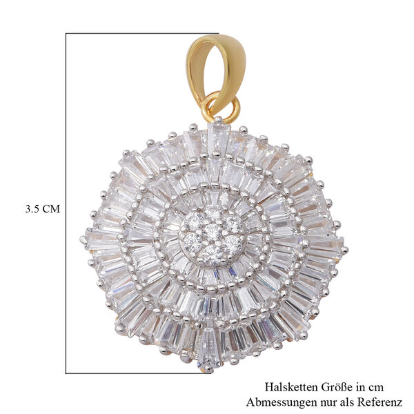 LUSTRO STELLA - Zirkonia Anh&auml;nger 925 Silber vergoldet ca. 3,42 ct image number 4