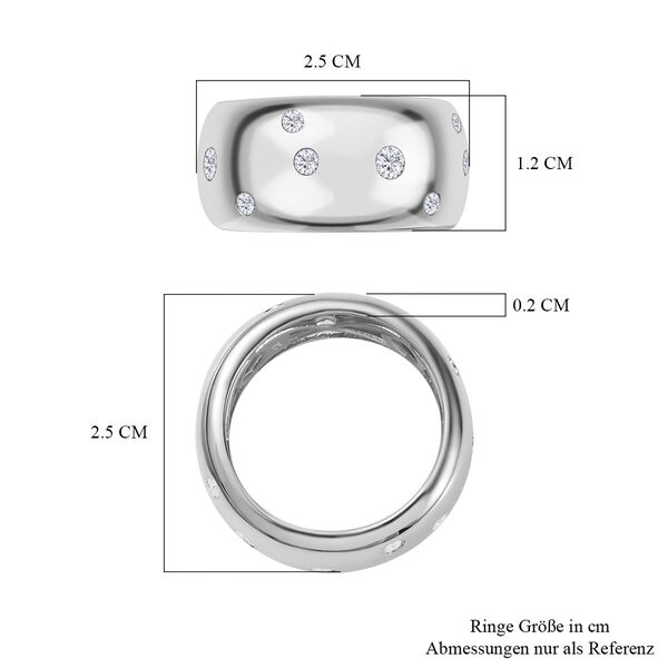 Moissanit Ring, 925 Silber rhodiniert image number 7