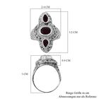 Royal Bali Kollektion - Afrikanischer Rubin (Fissure gefüllt) Ring 925 Silber (Größe 16.00) ca. 2.37 ct image number 5