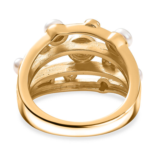 EVER TRUE S&uuml;&szlig;wasser Perle (5-5.5 mm) Ring Nickelfreies Messing (Gr&ouml;&szlig;e 18.00), Goldfarben image number 6