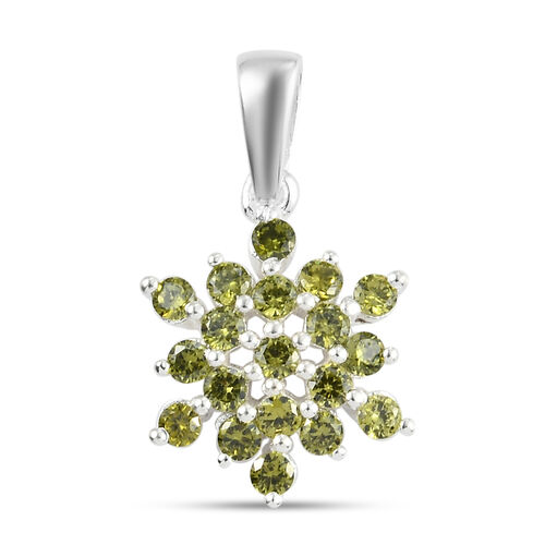 LUSTRO STELLA - Peridot Zirkonia Anhänger 925 Silber image number 0