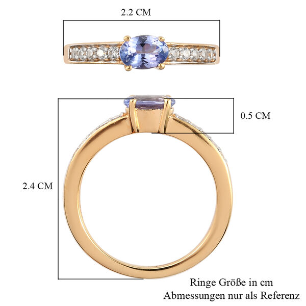 Tansanit und Zirkon Ring - 0,49 ct. image number 7