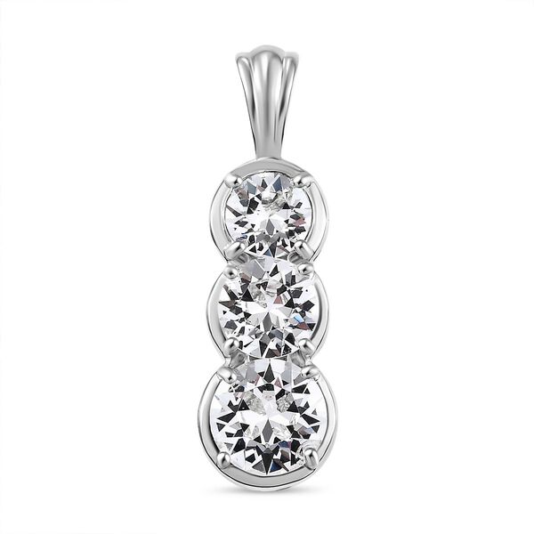 J Francis gefertigt mit SWAROVSKI Wei&szlig;er Kristall Anh&auml;nger 925 Silber platiniert image number 0