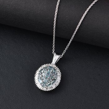 D'Joy Alexandrit und Diamant Anh&auml;nger mit 50cm Kette - 1,53 ct.
