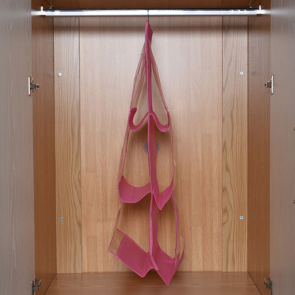 3er-Set hängende Aufbewahrungstasche, Rosa image number 4