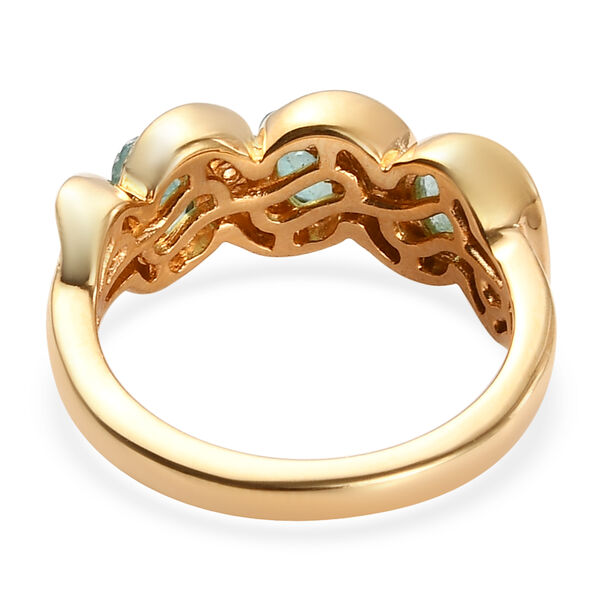 Grandidierit und Zirkon-Ring, 925 Silber vergoldet  ca. 0,84 ct image number 6