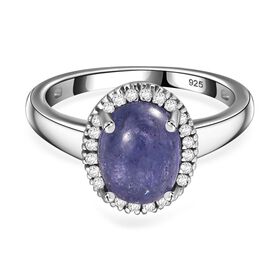 AA Tansanit und weißer Diamant Ring, ca. 2,62 ct.