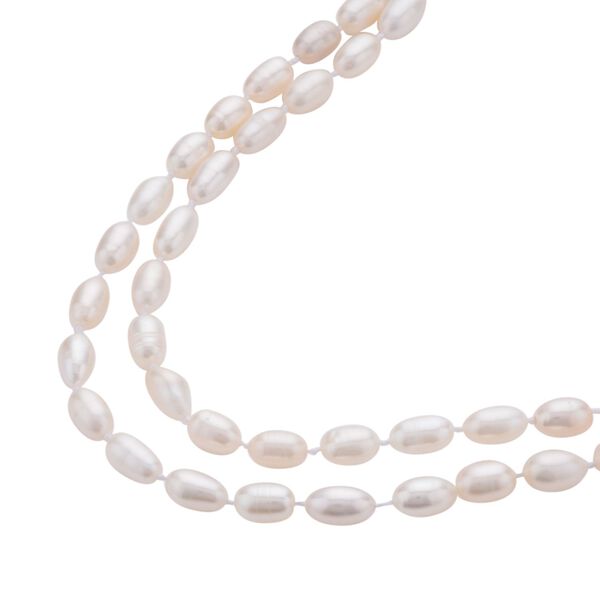 Königin der Edelsteine- zweilagige Süßwasserperlen Halskette image number 3