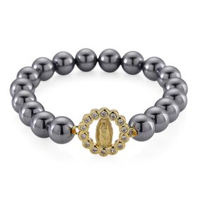 Terahertz, Weißer Zirkonia Armband, Flexibles, Nickelfreies Messing