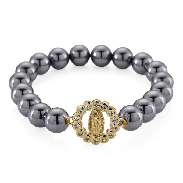 Terahertz, Wei&szlig;er Zirkonia Armband, Flexibles, Nickelfreies Messing