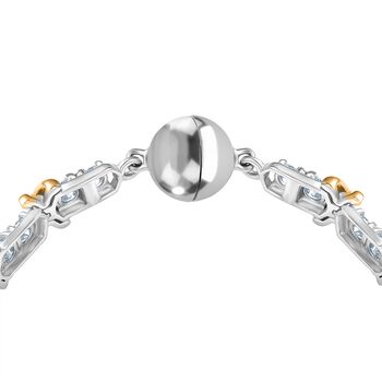 LUXURIANT SGL zertifiziertes SI-GH Labor Diamant 19cm zweifarbiges Armband - 3 ct.