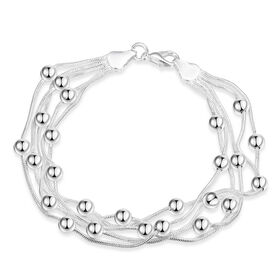 Kronenlicht Armband Messing rhodiniert, ca. 19 cm, ca. 12,00g